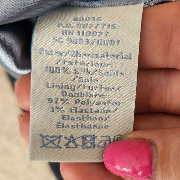 BODEN 100% silk colorblock maxi skirt black & blue long feminine classy US 10 - Picture 6 of 11